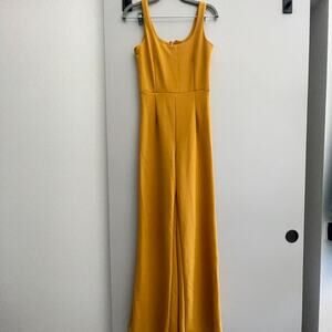 Yellow Jumpsuit with Flare Pants
